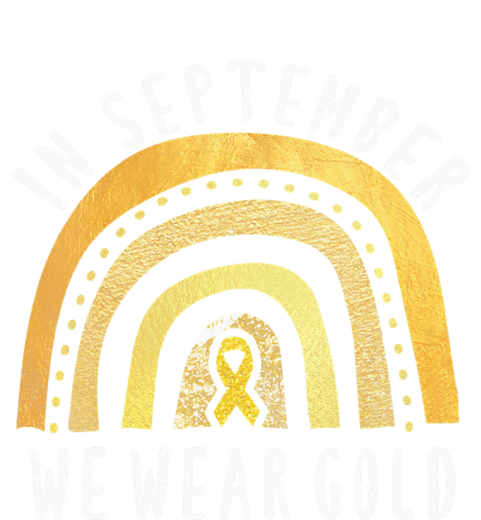 Childhood Cancer Awareness Rainbow In September We Wear Gold Premium T-Shirt