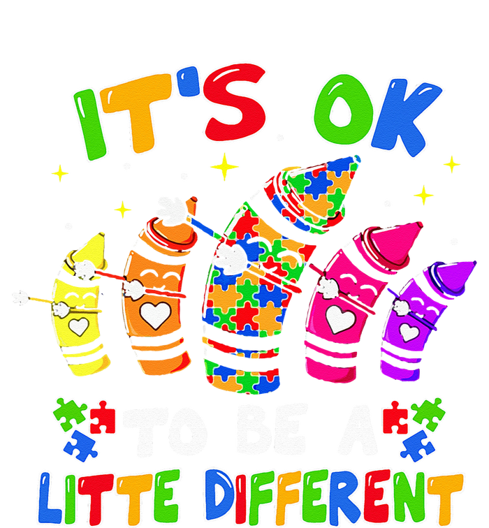 its ok to be a litte different dabbing crayon autism Women's Pullover Hoodie