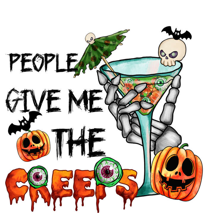 Funny Halloween Skeleton Hand Fall People Give Me The Creeps Halloween Gift T-Shirt