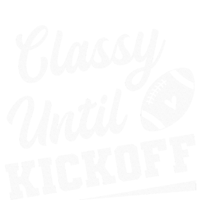 Classy Until Kickoff Funny Fantasy Football Heart Button