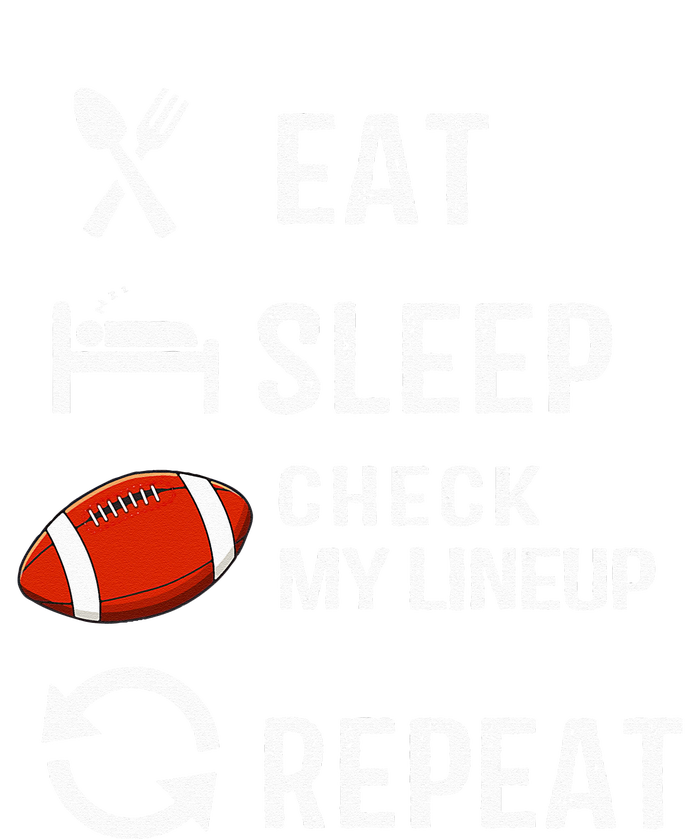 Eat Sleep Check My Lineup Repeat Retro Fantasy Football T-Shirt