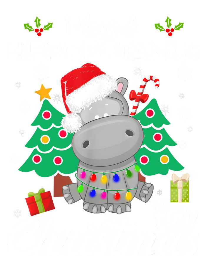 I Want A Hippopotamus For Christmas Cute Gift Xmas Costume Flat Bill Trucker Hat