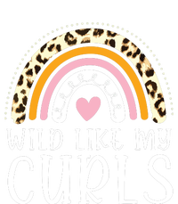 Kids Wild Like My Curls Girl Leopard Boho Rainbow Ladies Long Sleeve Shirt