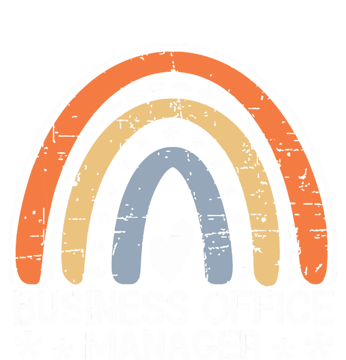 Funny Job Title Vintage Rainbow Business Office Manager T-Shirt