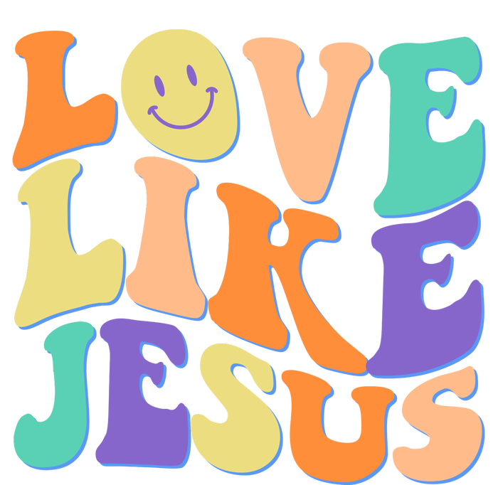 Retro 60s Love Like Jesus Sustainable Knit Beanie