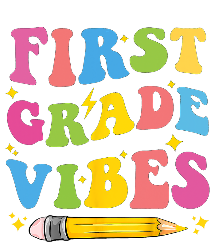 First Grade Vibes Back To School 1st Grade Women's V-Neck T-Shirt