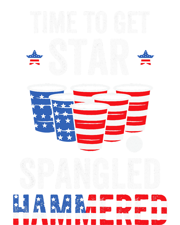 4th Of July Beer Pong Time To Get Star Spangled Hammered Performance Sprint T-Shirt