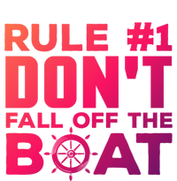 Boating Funny Gift Rule #1 Dont Fall Off The Boat Funny Saying Gift Sustainable Knit Beanie