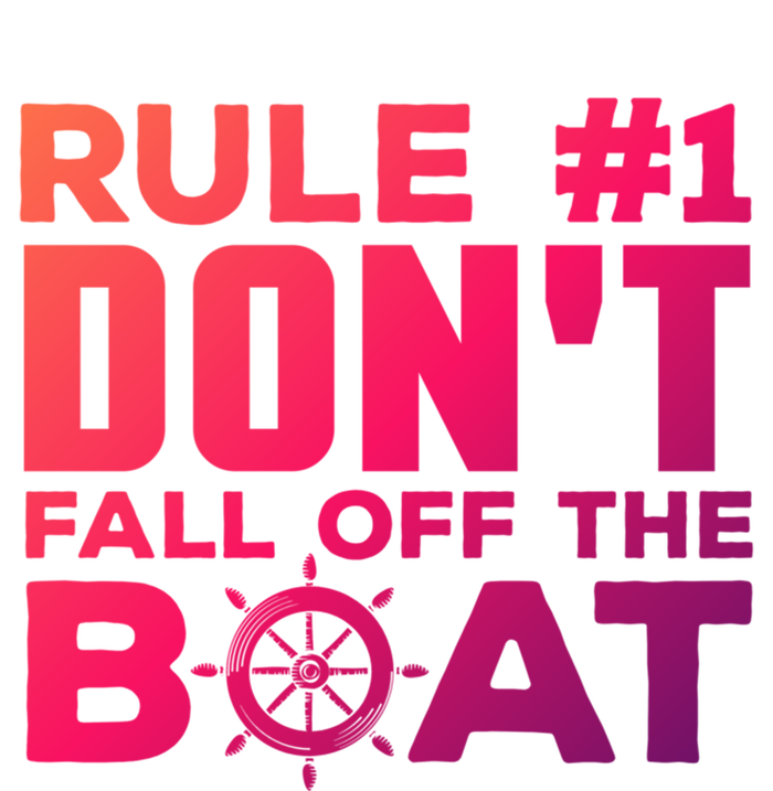 Boating Funny Gift Rule #1 Dont Fall Off The Boat Funny Saying Gift Sustainable Knit Beanie