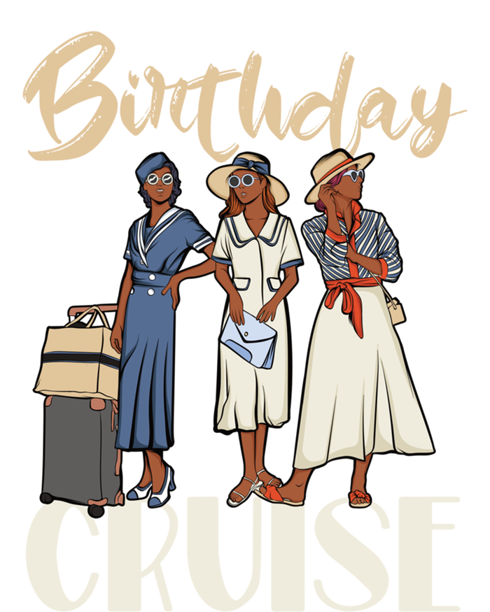 Birthday Cruise Trip For Black Melanin Cute Gift Women's V-Neck T-Shirt