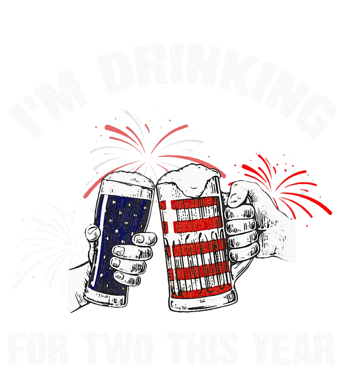 I'm Drinking For 2 This Year Pregnancy 4th Of July T-Shirt