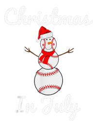 Christmas In July Baseball Snowman Santa Hat Summer 2021 T-Shirt