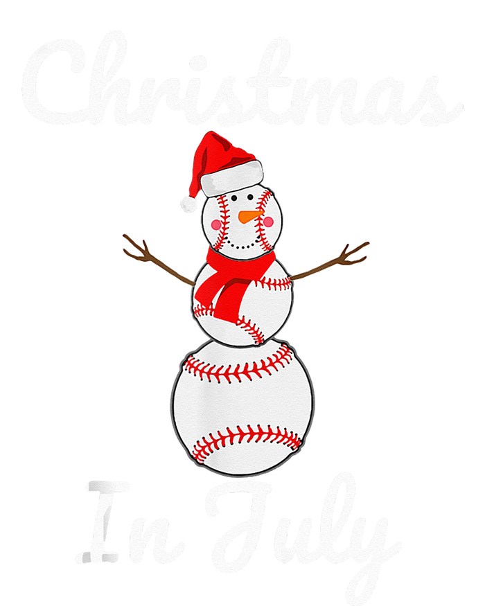 Christmas In July Baseball Snowman Santa Hat Summer 2021 T-Shirt