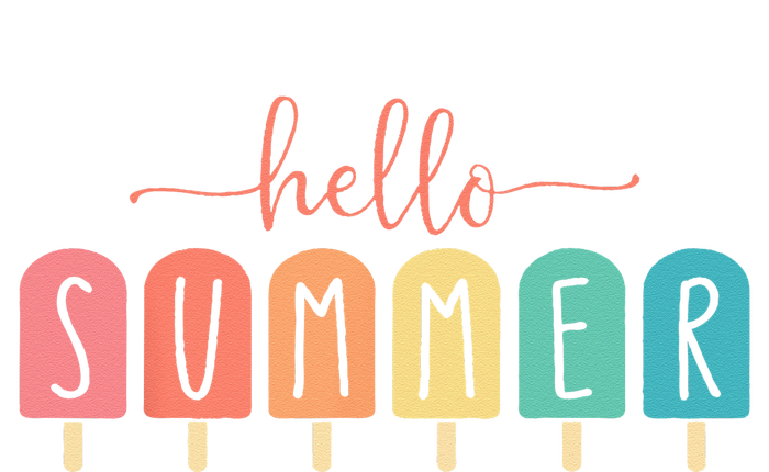 Colorful Hello Summer Popsicle Graphic Women’s Perfect Tri Rocker Tank