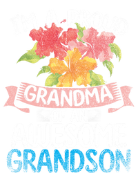 Im A Proud Grandma Of An Awesome Grandson Floral Grandma Cute Gift Canvas