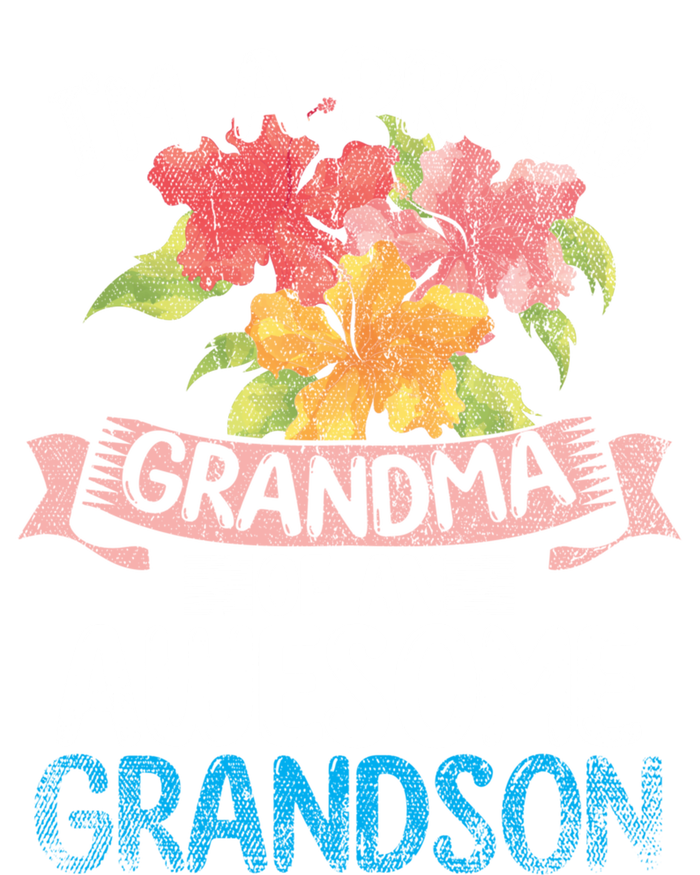 Im A Proud Grandma Of An Awesome Grandson Floral Grandma Cute Gift Canvas