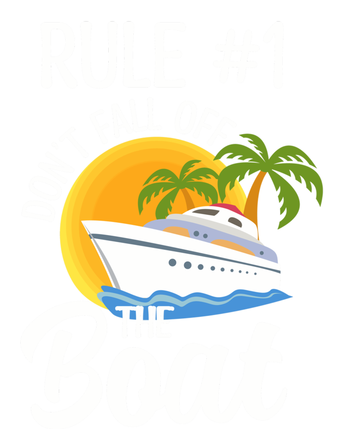 Cruise Lovers Rule 1 Dont Fall Off The Boat Family Cruise Gift Striped Beanie with Solid Band