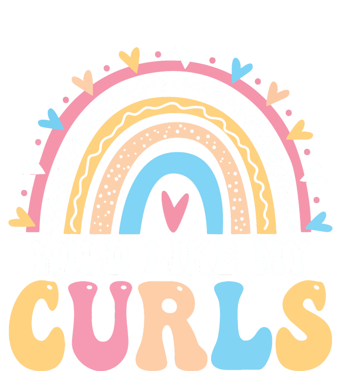 Wild Like My Curls Girls Funny Curly Hair Rainbow Youth Performance Sprint T-Shirt