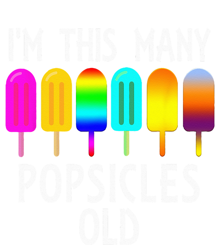 Im This Many Popsicles Old Funny 6th Birthday Popsicle Cooling Performance Long Sleeve Crew