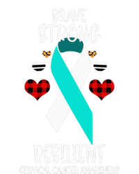 Brave Strong Resilient Cervical Cancer Awareness Ribbon T-Shirt