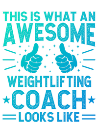 Awesome Weightlifting Coach Funny Weightlifting Coach Gift Pom Pom 12in Knit Beanie