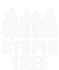 Funny Disc Golf Art For  Stupid Tree Basket Women's Racerback Cropped Tank