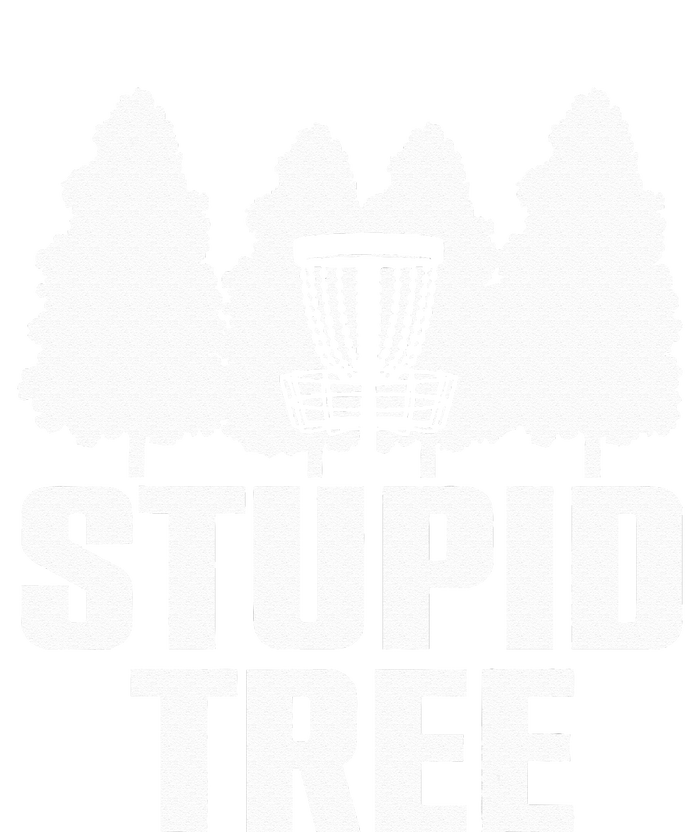 Funny Disc Golf Art For  Stupid Tree Basket Women's Racerback Cropped Tank