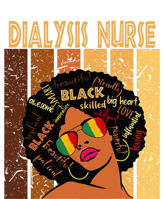 Dialysis Nurse Afro African American Black History Month Pom Pom 12in Knit Beanie