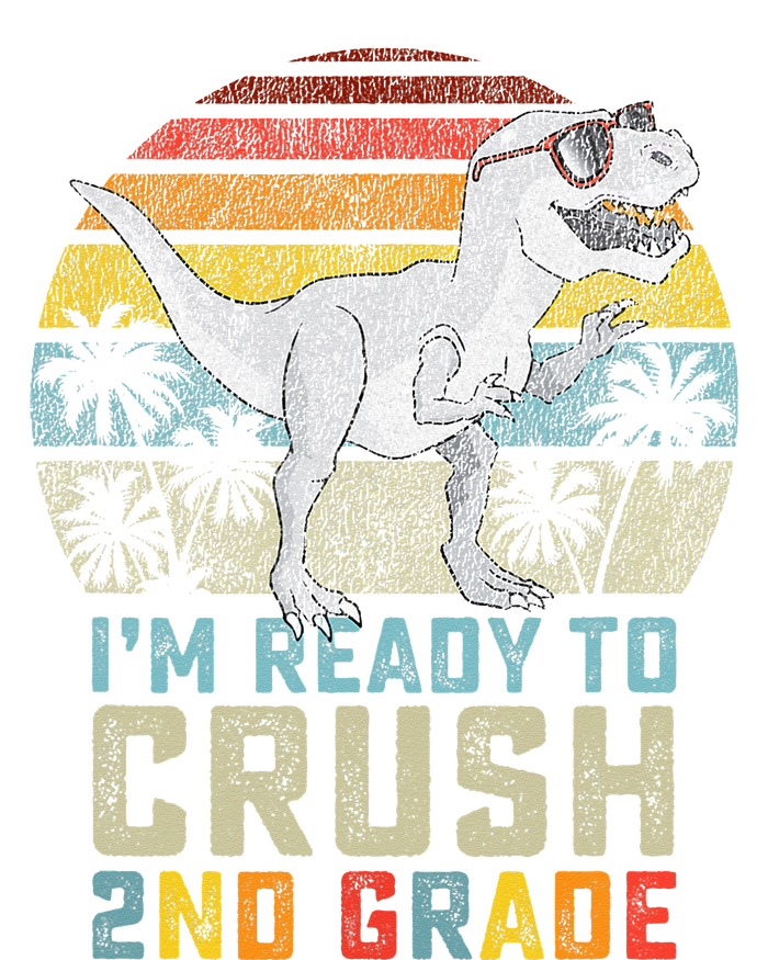 Ready To Crush Second 2nd Grade Dinosaur Back To School T-Shirt