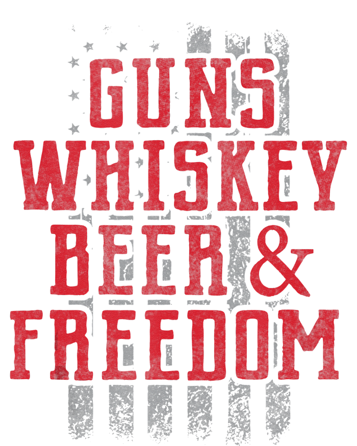 Guns Whiskey Beer And Freedom Veteran US Flag 4th Of July Performance Fleece Hoodie