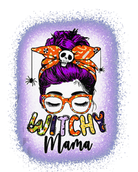 Witchy Mama Halloween Messy Bun Skull Witch Mom  Spooky T-Shirt