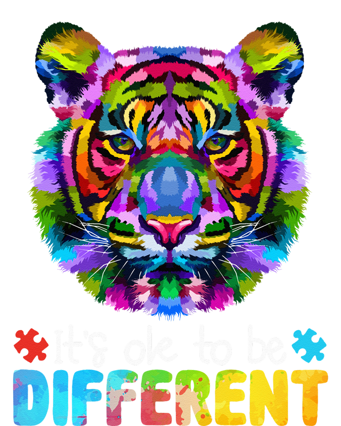 Autism Awareness Day It's OK to be different Colorful Tiger Impact Tech Backpack