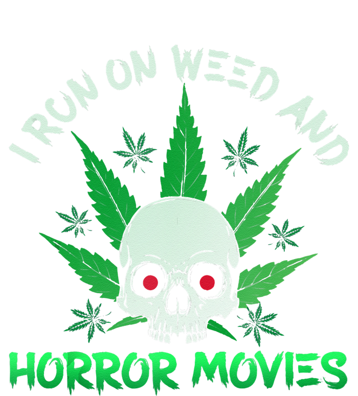 I Run Weed Horror Movies Skull Halloween Stoner Performance Fleece Hoodie