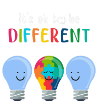 It's Ok To Be Different Autism Awareness Month Lightbulb Tie-Dye T-Shirt