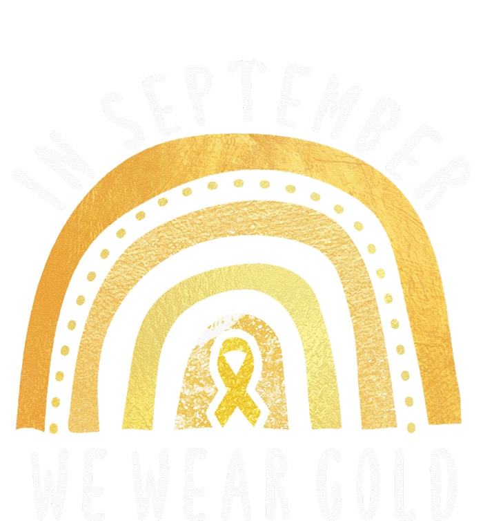 Childhood Cancer Awareness Rainbow In September We Wear Gold Sweatshirt