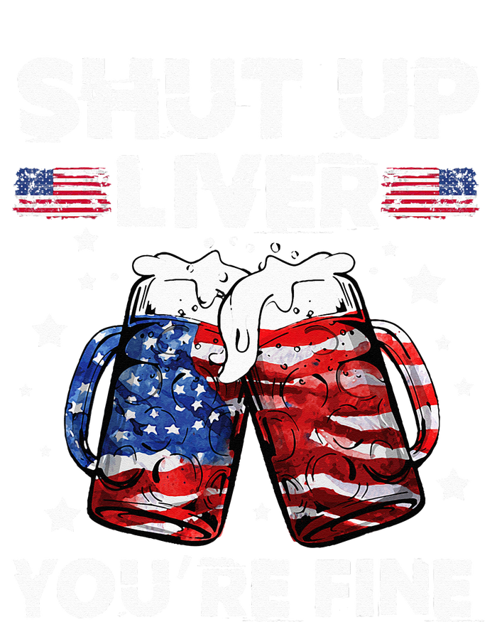 shut up liver youre fine 4th of july beer drinking drunk Tee Women's Racerback Tank