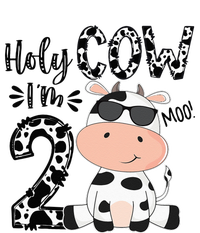 Kids Holy Cow Im 2 Birthday Boy 2nd Cow Farm Animals Bday T-Shirt