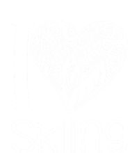 I Love Skiing Gift For Skier 7-Panel Snapback Hat