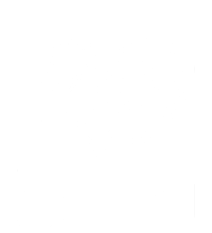 I Love Skiing Gift For Skier 7-Panel Snapback Hat