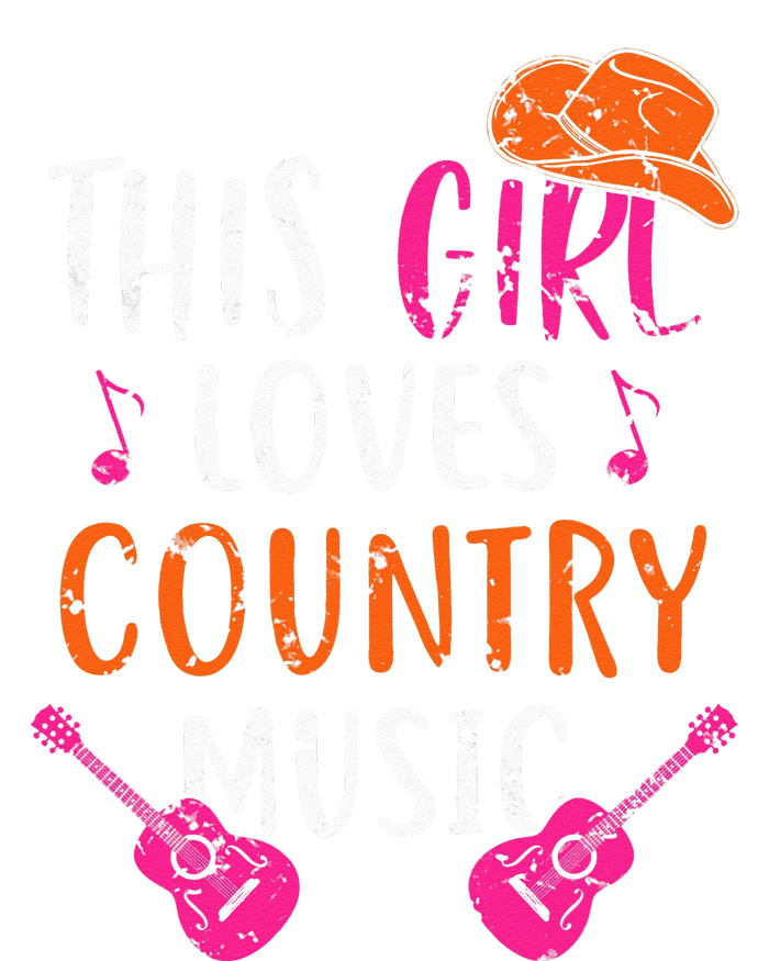 This Girl Loves Country Music Western Hat Musician Guitar Short Acrylic Beanie