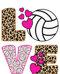 Cute Love Volleyball Leopard Print Women Ladies Volleyball T-Shirt