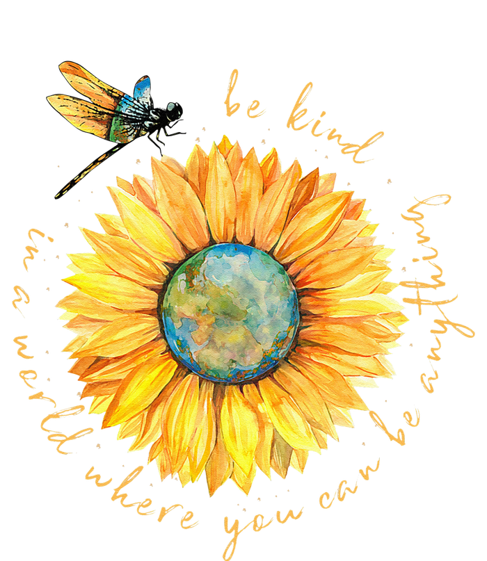 In A World Where You Can Be Anything Be Kind Sunflower Women's Racerback Tank