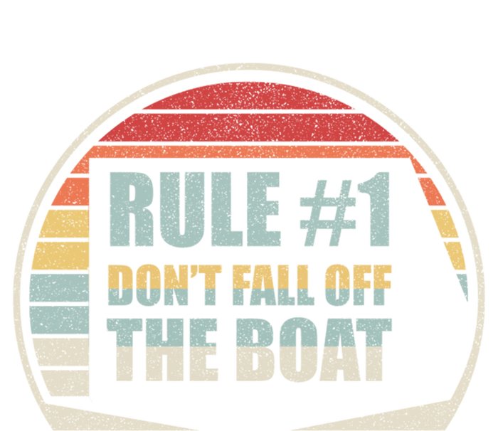 Retro Vintage Cruise Rule #1 Dont Fall Off The Boat Cool Gift Women's Racerback Tank