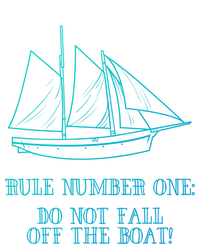 Rule 1 Dont Fall Off The Boat Boat Captain Meme Sailing Boat Cool Gift Striped Beanie with Solid Band