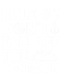 Rule Number 1 Dont Fall Off The Pontoon Boat Funny Gift Button