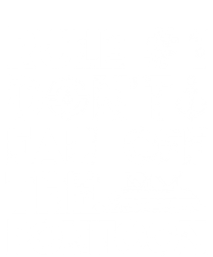 Rule Number 1 Dont Fall Off The Pontoon Boat Funny Gift Button