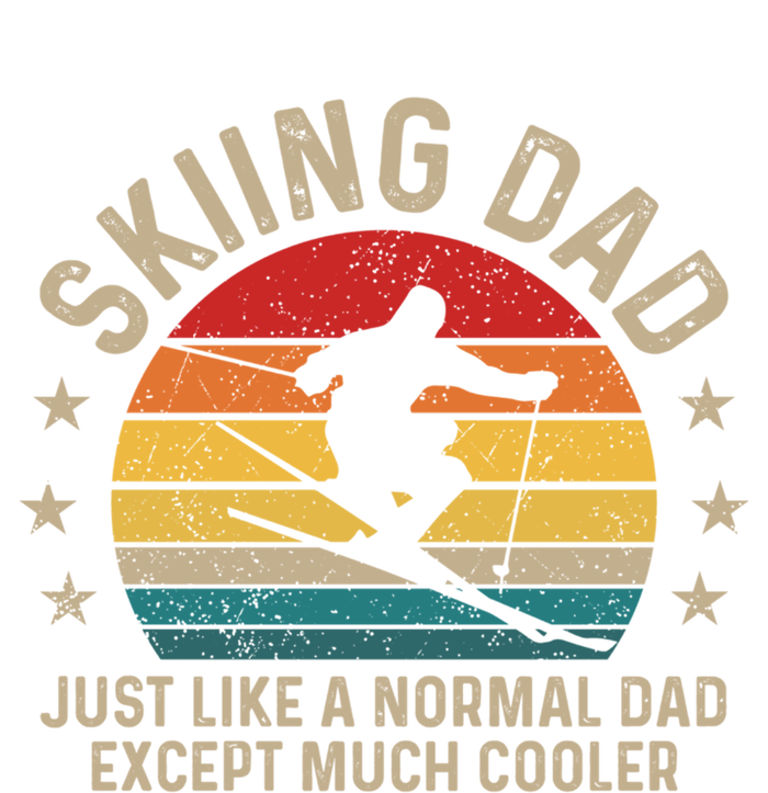 Skiing Dad Just Like Normal Dad Except Much Cooler Ski Skier Gift Full-Length Apron With Pockets