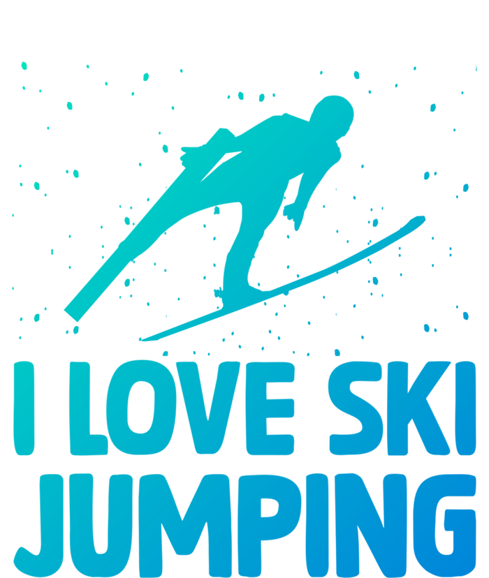 I Love Ski Jumping Winter Sports Ramp Lover SkiJumping Fan Gift Women's V-Neck T-Shirt