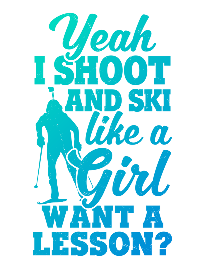 I Shoot And Ski Like Ski Shooter Skiing Biathlon Great Gift Sustainable Beanie