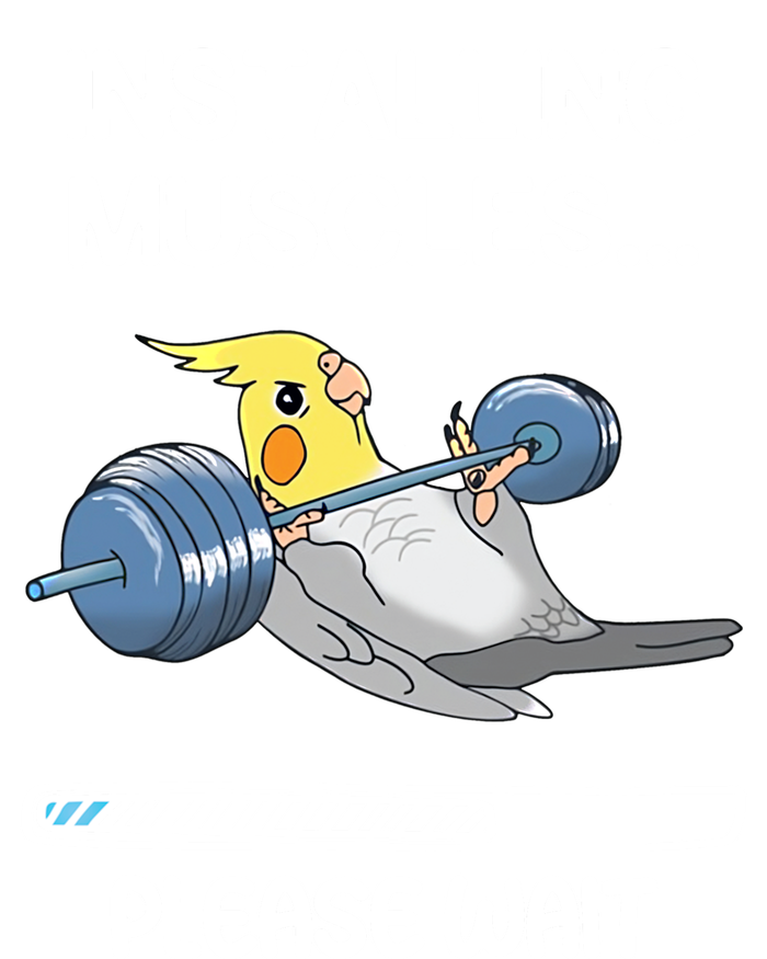 Installing Muscles Parrot Cockatiel Funny Gym Weightlifting Great Gift Full Zip Hoodie